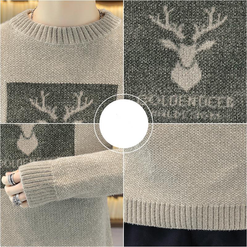 Fawn pullover sweater non-iron casual sweater
