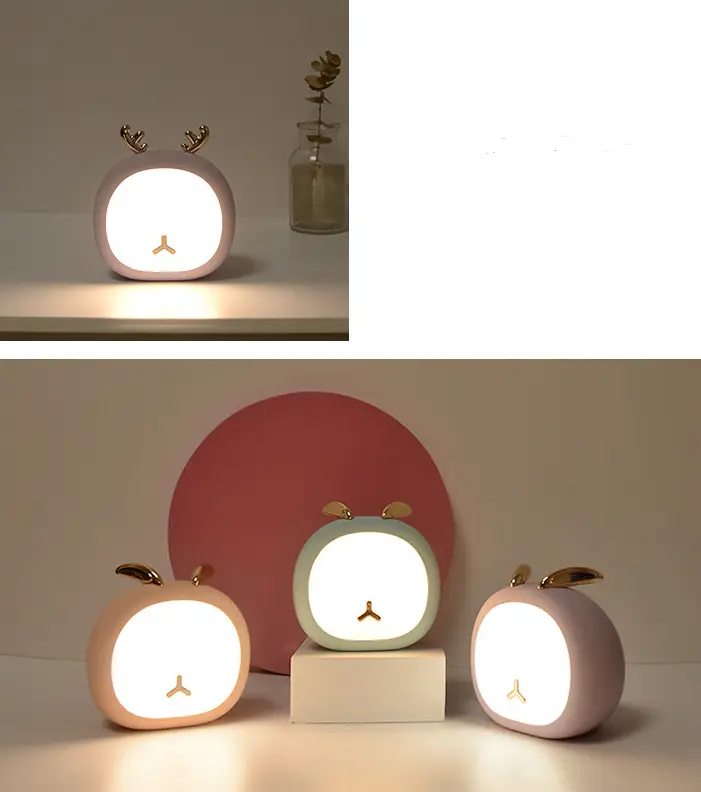 Stepless dimming fawn bunny night light