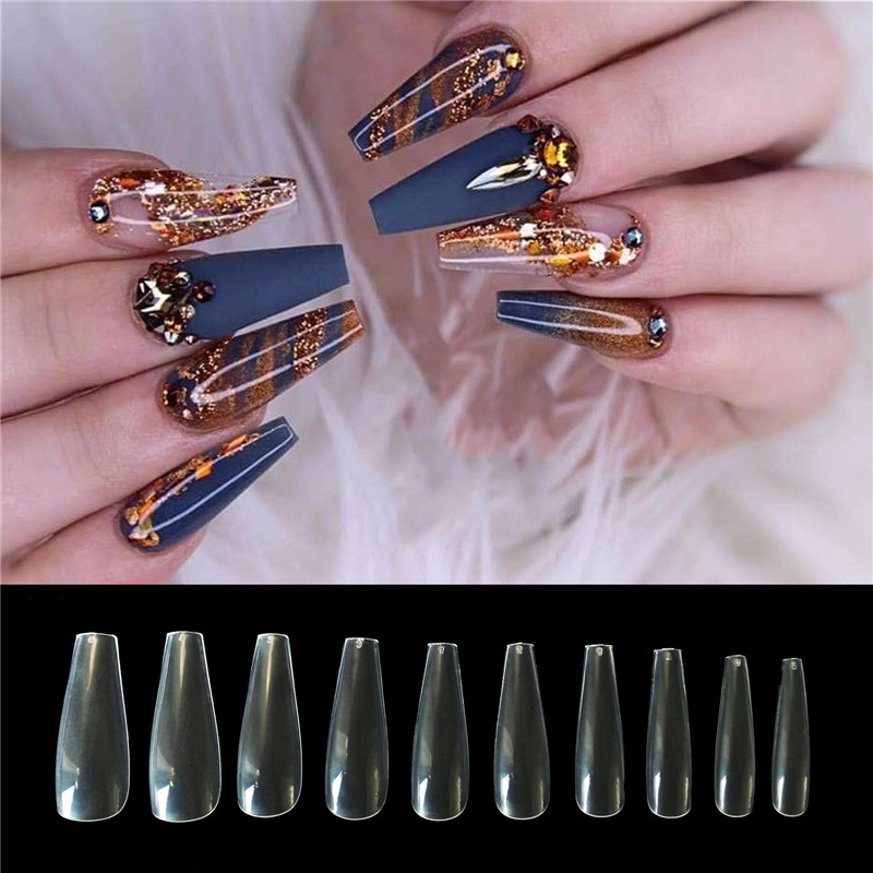 500 tablets of transparent natural color ballet fake nails — foto 2