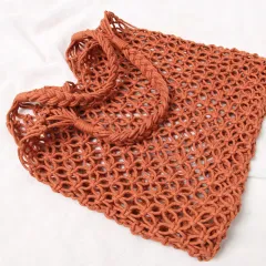 Summer hollow mesh woven bag - Red - View 1