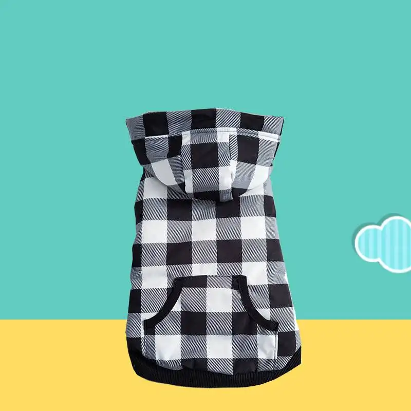 Pet plaid warm clothes for autumn and winter