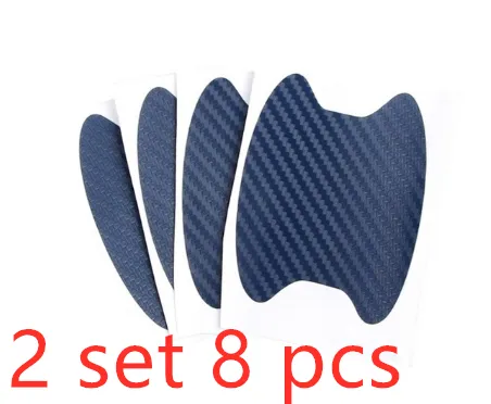 4pcs Set Of Door Stickers Carbon Fiber Scratch-resistant Car Handle Stickers – image 6