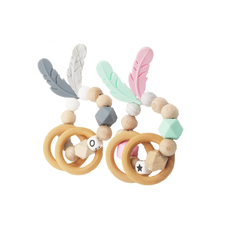 Baby Teether Bracelet Food Grade Silicone Comfort Beads
