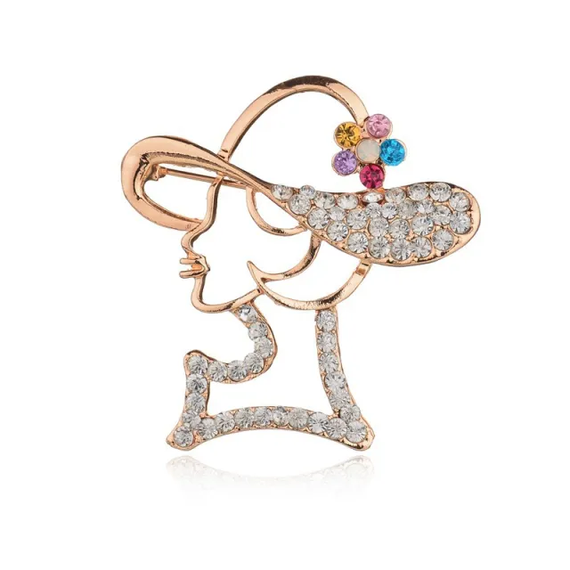 Japanese and Korean shawl all match corsage brooch Gold - Shop at LoveMi