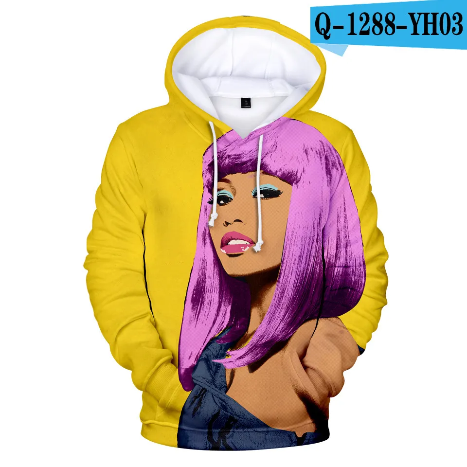 Digital Printed 3D Hooded Long Sleeve Sweatshirt - H-Xxl