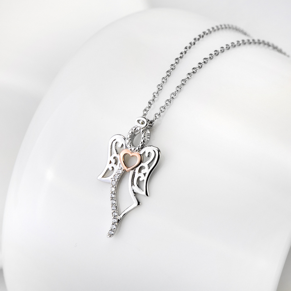 Angel pendant S925 sterling silver necklace
