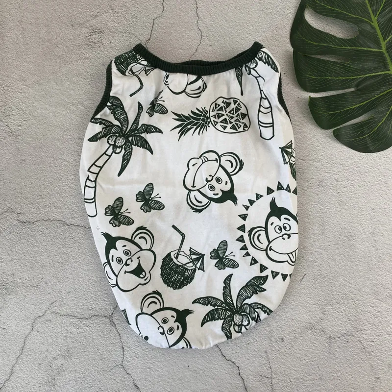 Summer cotton stretch thin vest pet clothes - Monkey