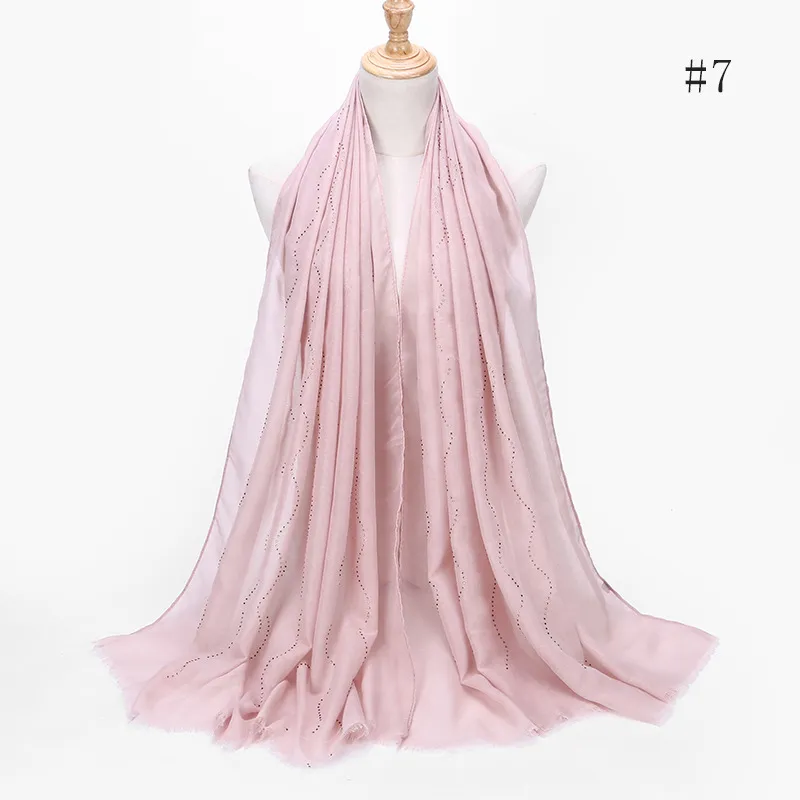 Solid color diamond and scarves - Pink