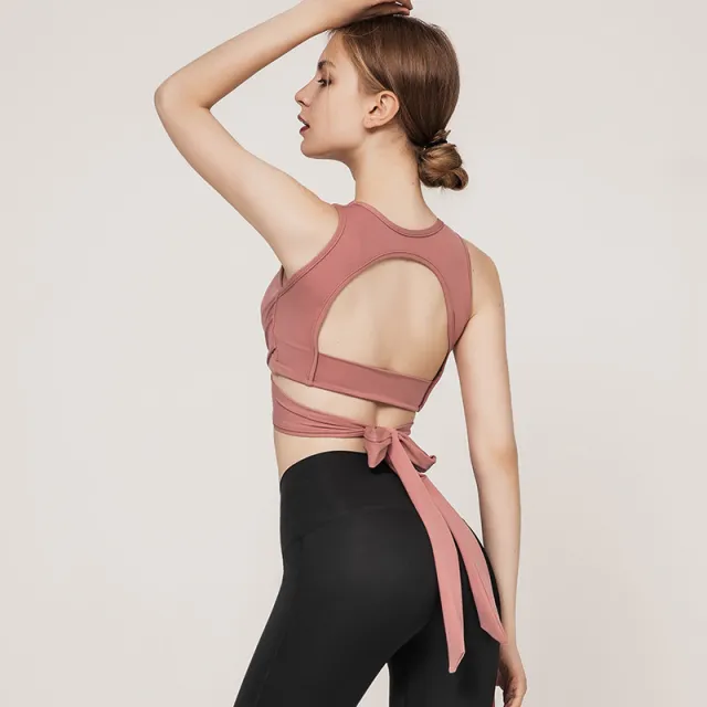 Sexy tight beauty back quick dry web celebrity yoga suit Pink - Shop at LoveMi