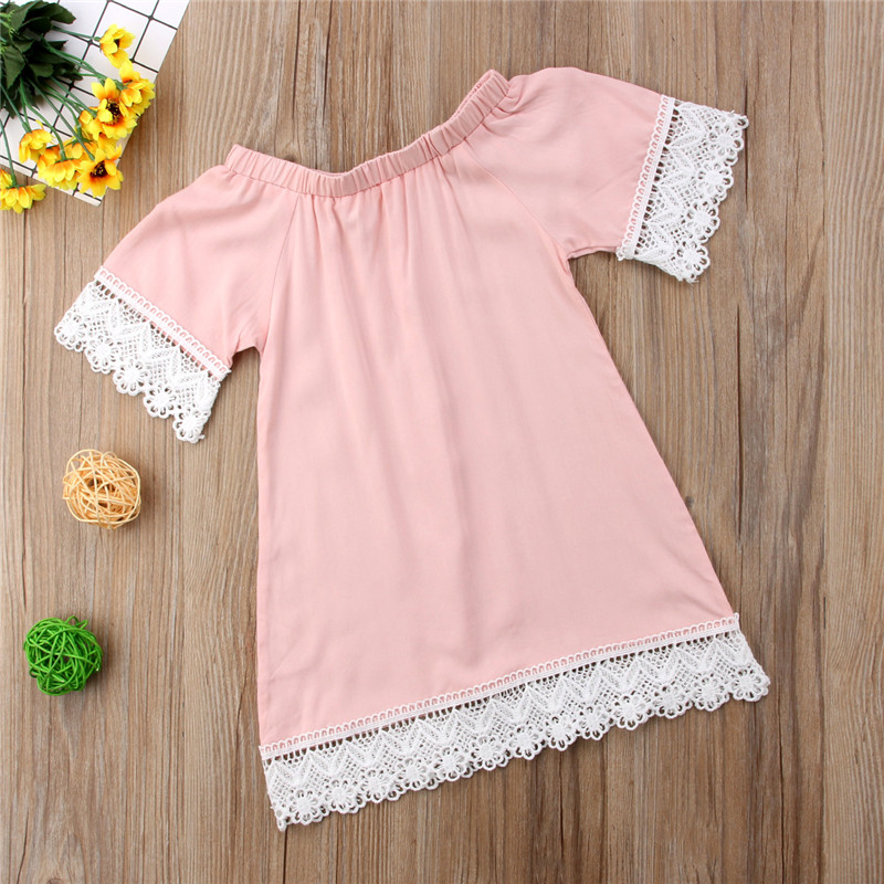 Off-the-shoulder lace dress