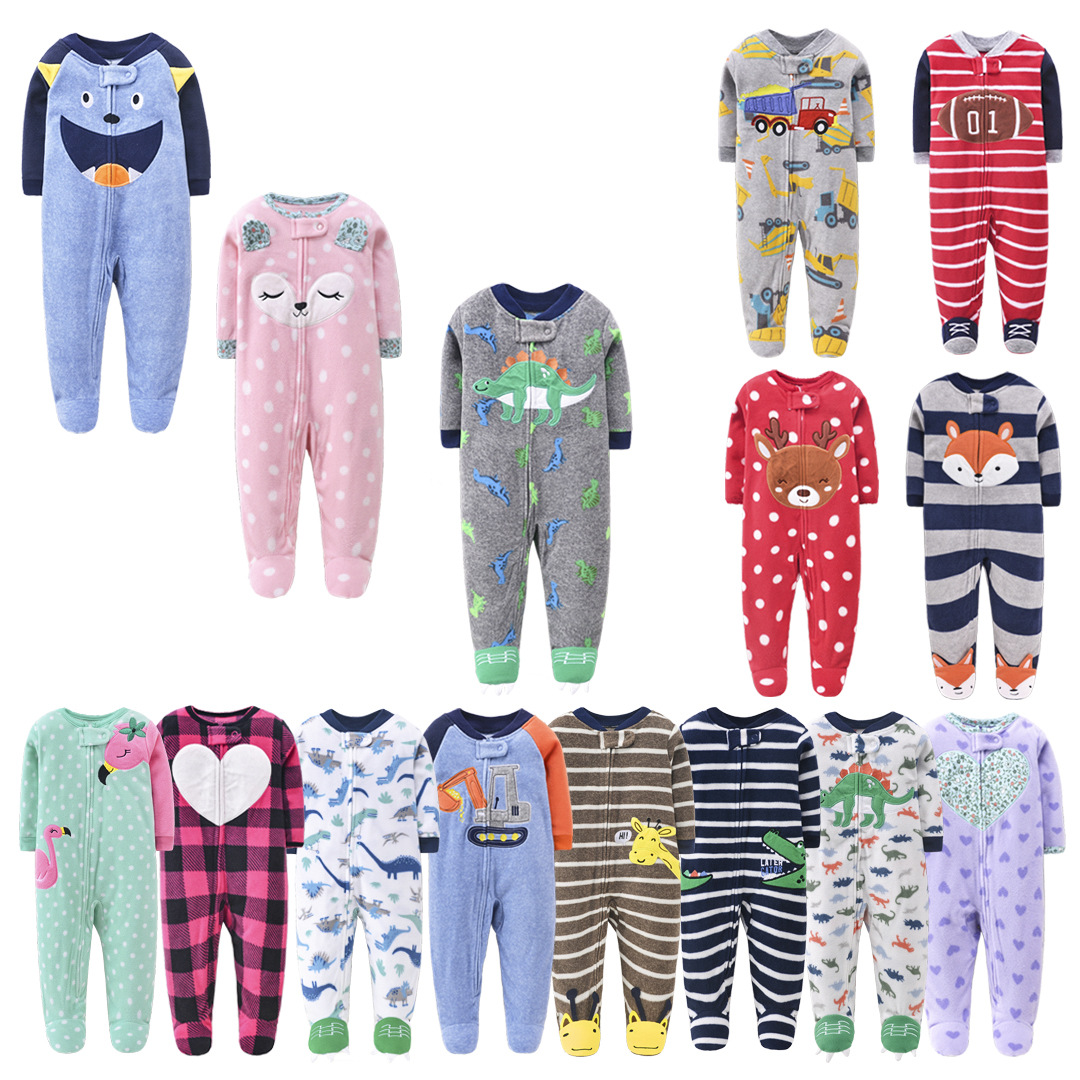 Newborn Polar Fleece Long-Sleeve Romper