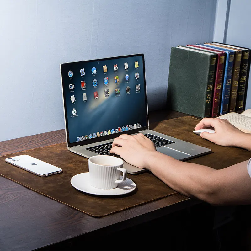 Extra Large Non-slip Desktop Computer Desk Leather Pad
