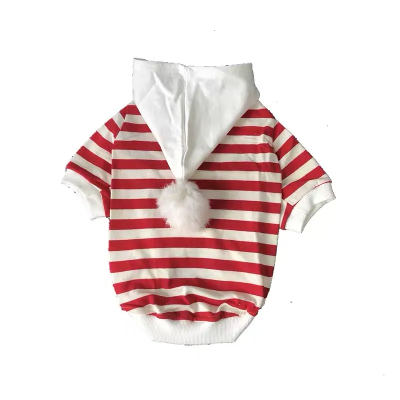 Cute fur ball clothes bulldog small and medium-sized dogs - Red