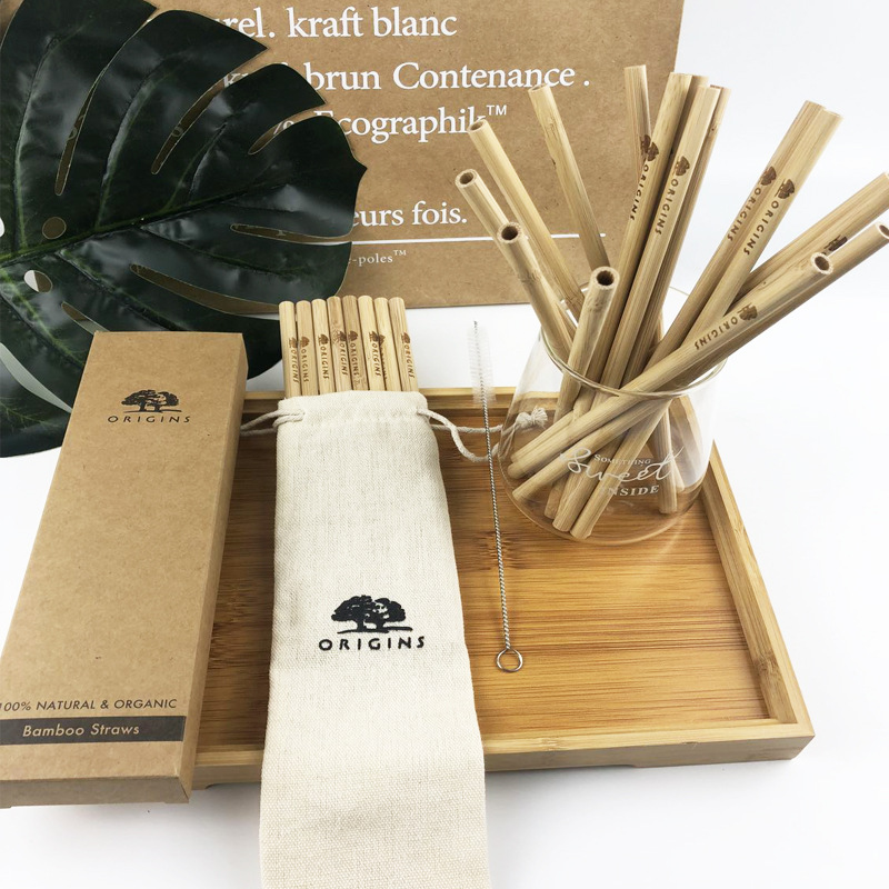 Environmental protection and biodegradable natural bamboo straw