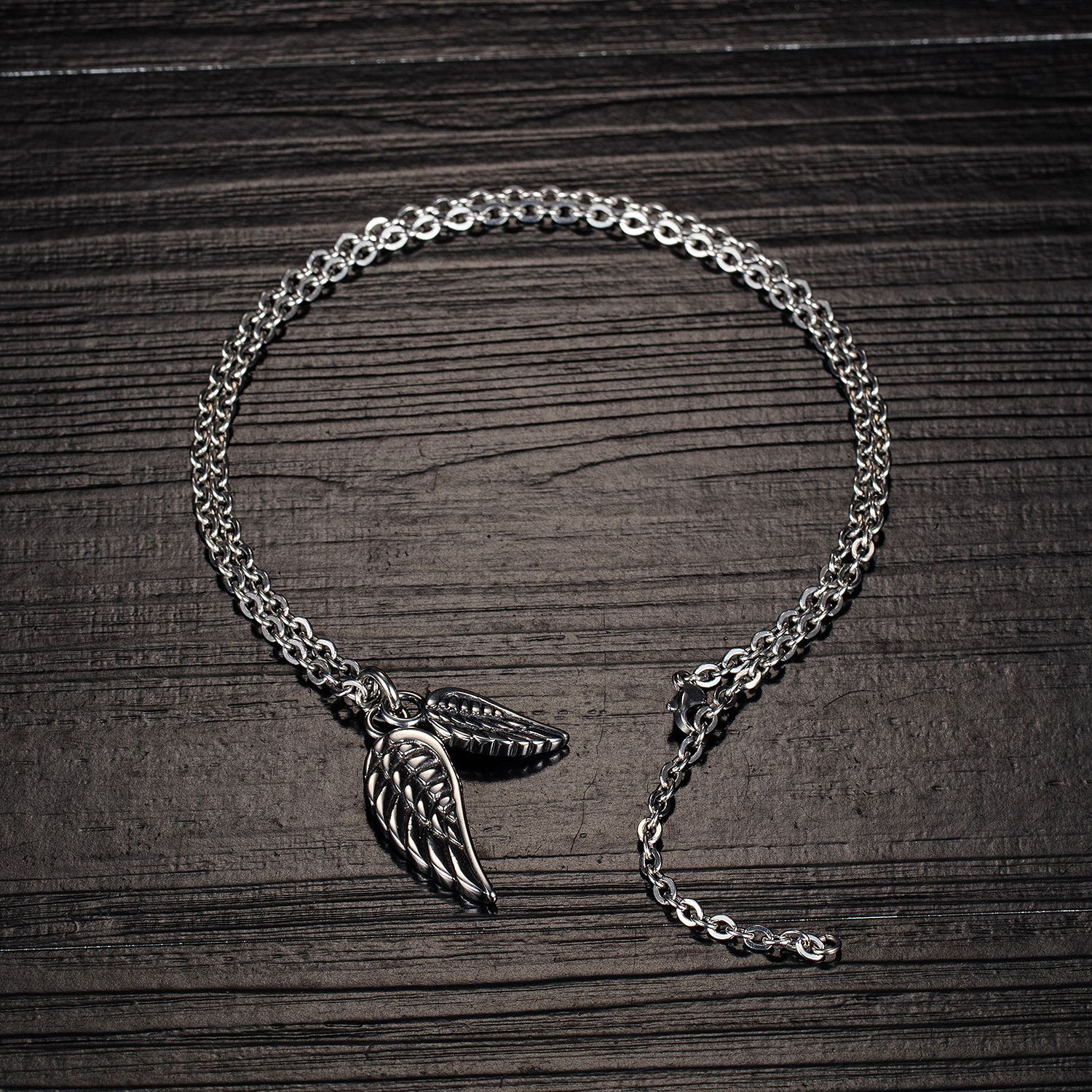 Hip Hop Trend Titanium Angel Wing Pendant