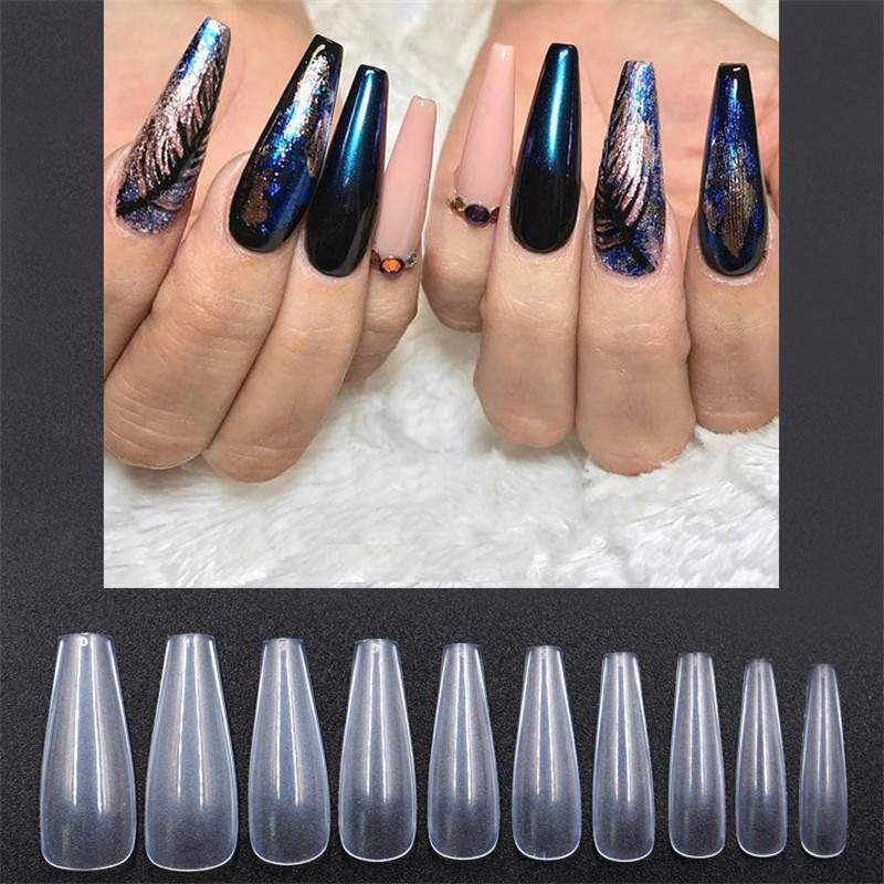 500 tablets of transparent natural color ballet fake nails — foto 4