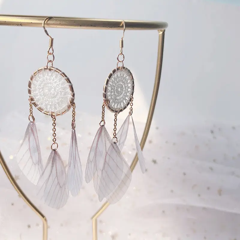 Dream catcher tassel earrings