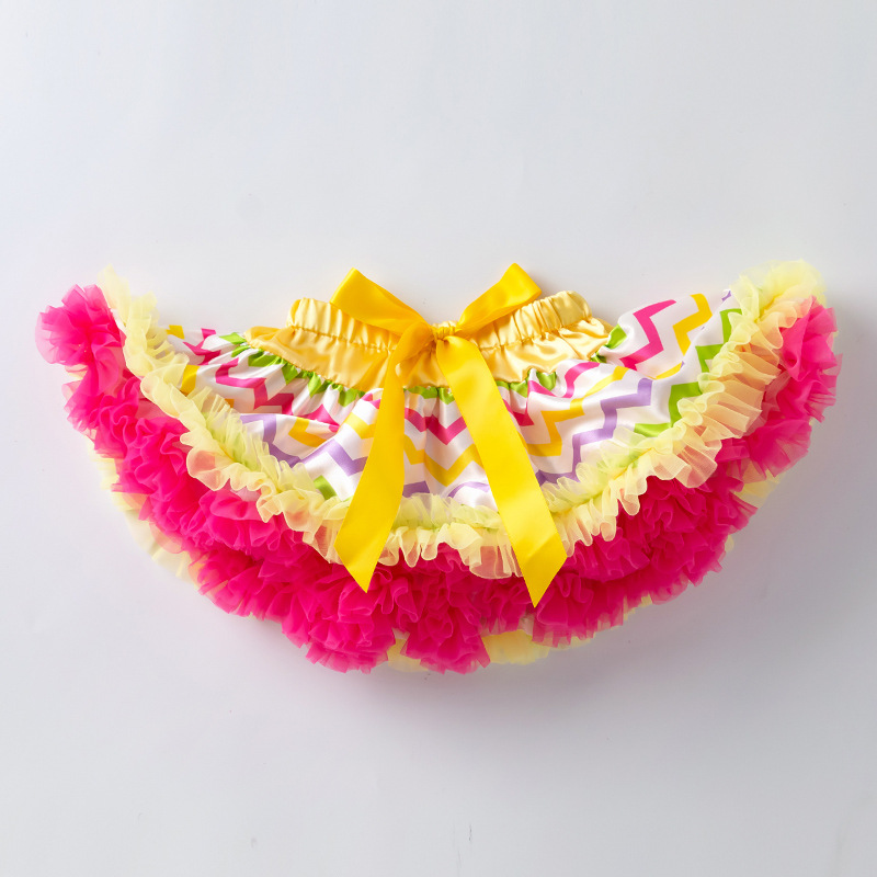 European and American girls net yarn princess skirt in Yellow