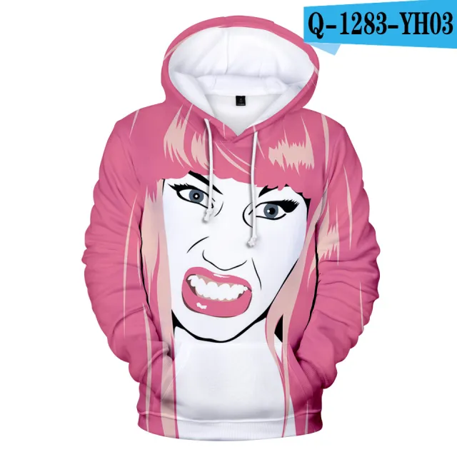 Digital Printed 3D Hooded Long Sleeve Sweatshirt C Xs - Shop at LoveMi