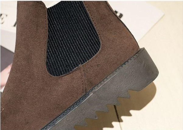 Frosted flat leather toe and velvet vintage Martin boots