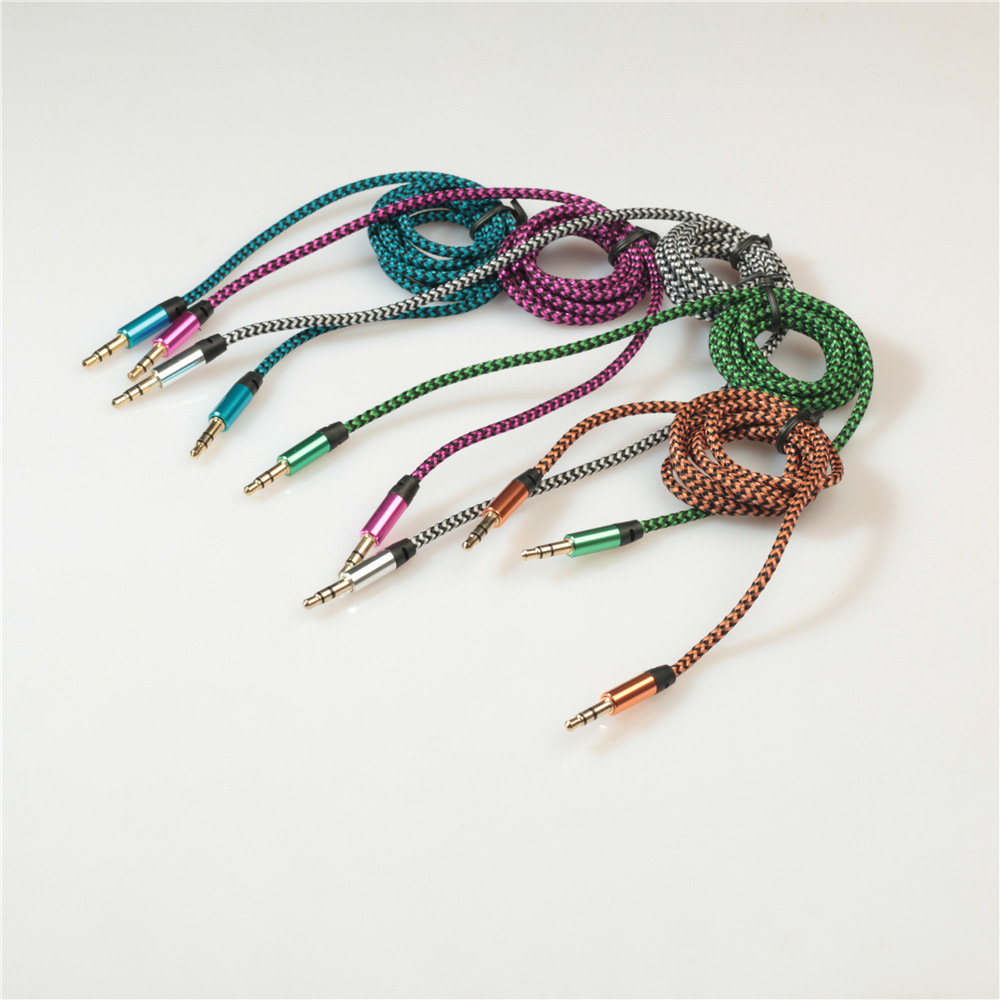 14/5000   3.5mm metal case braided audio wire