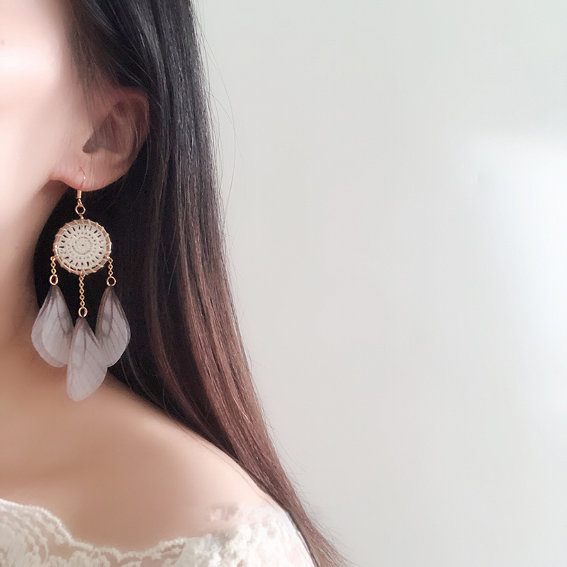 Dream catcher tassel earrings