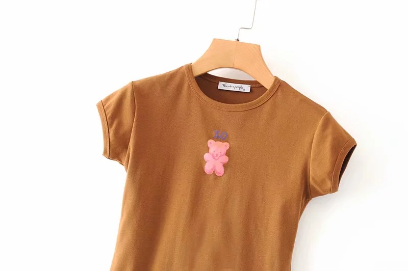 Summer new style European and American fashion printing short-sleeved round neck top