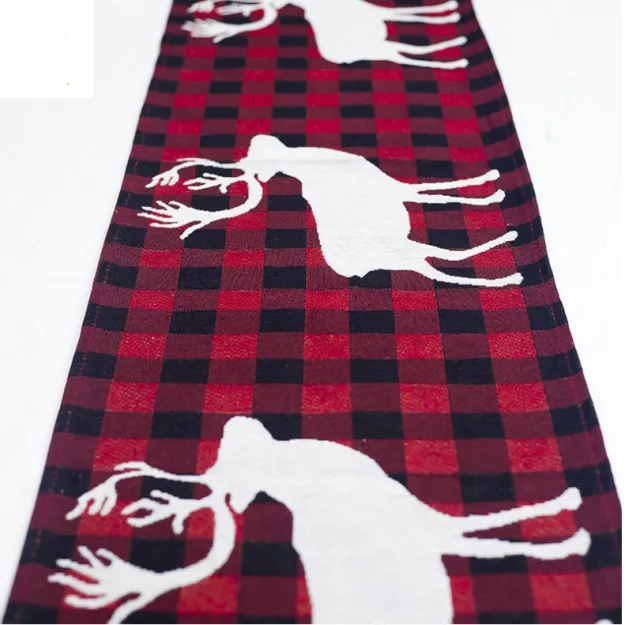 Christmas Elk Snowman Table Runner Merry Christmas Decorations - Shop at LoveMi