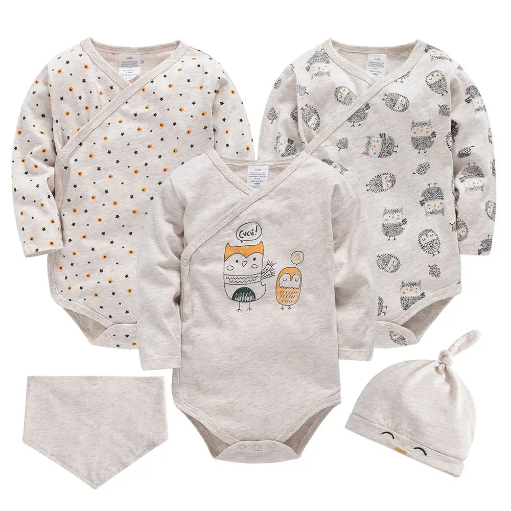 Cartoon Long Sleeve Newborn Baby Boy BODYSUIT