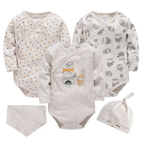 Cartoon Long Sleeve Newborn Baby Boy BODYSUIT