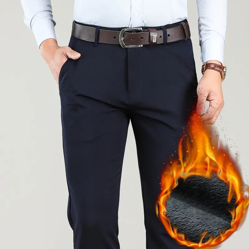 Winter plus velvet thick middle-aged casual pants
