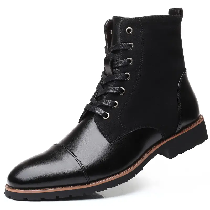 Pointed and velvet warm Martin boots