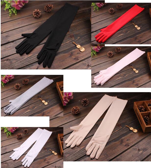 High elastic long sun protection gloves