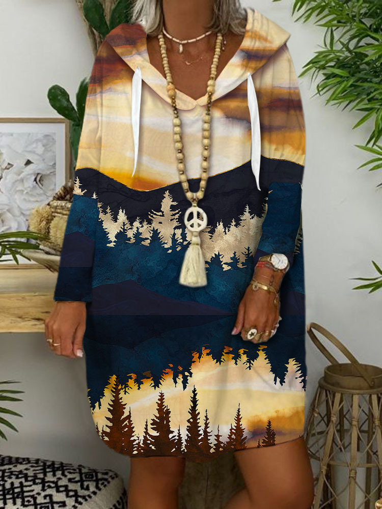 Printed midi sweatshirt