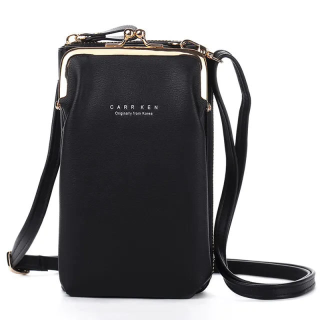Monochrome soft surface zipper phone case Black - Shop at LoveMi