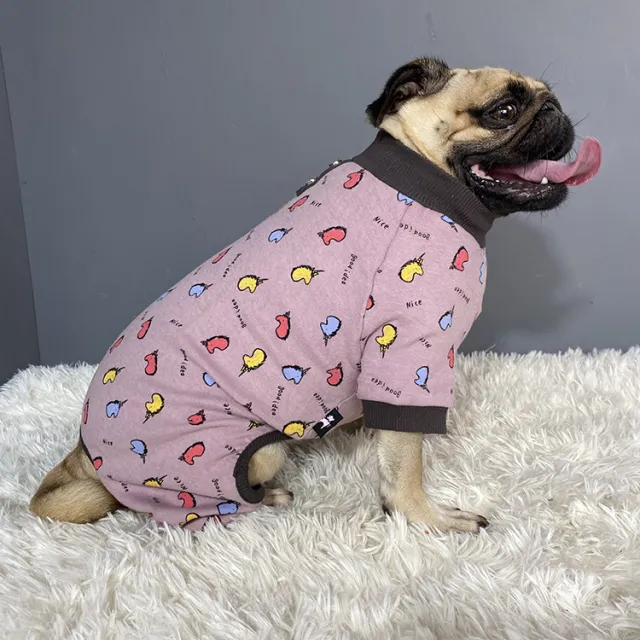 Bago fadou four legged clothes autumn and winter cartoon cotton dog clothes Lotus Root Color - Shop at LoveMi