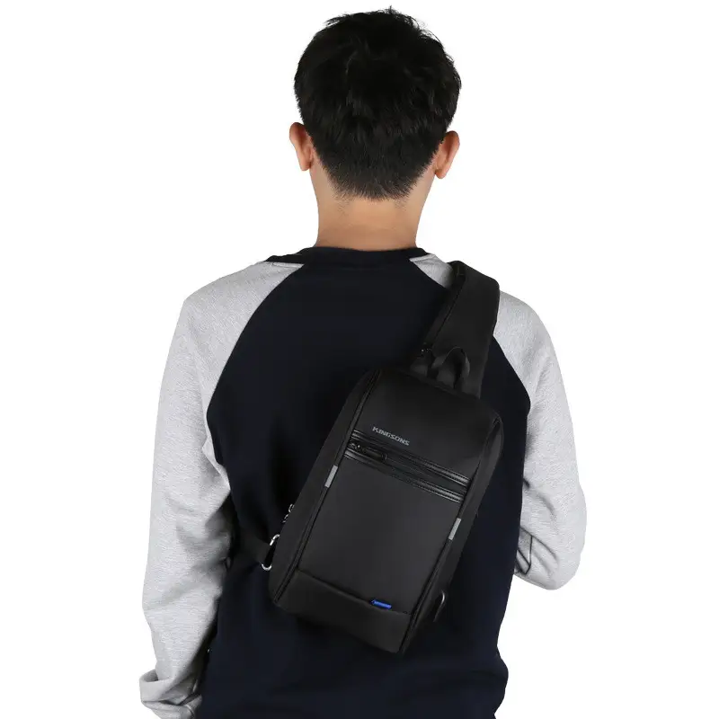 Crossbody chest bag male USB charging chest bag men's small bag