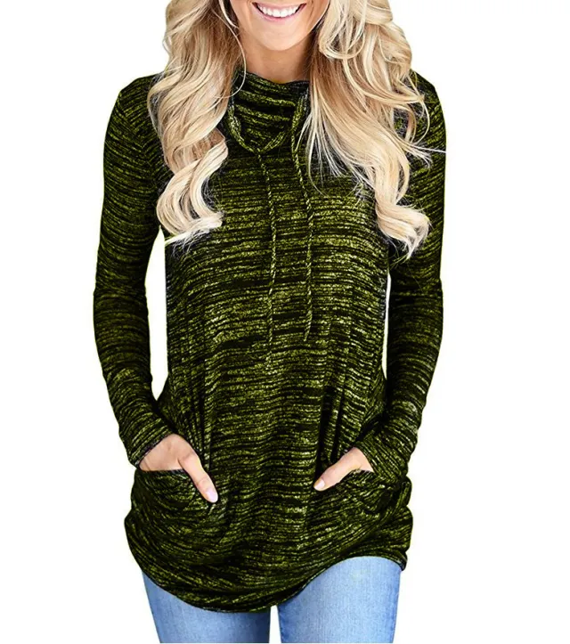 Loose sweatshirt with pockets and pile collar Dark Gold - Shop at LoveMi
