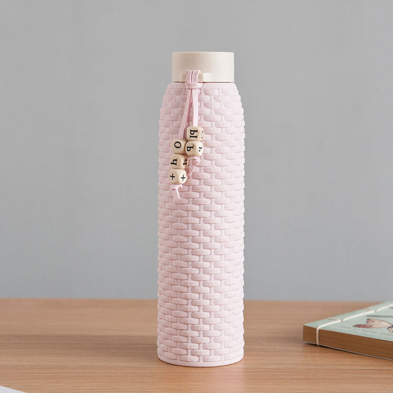 Rattan like woven water glass Pink - Shop at LoveMi