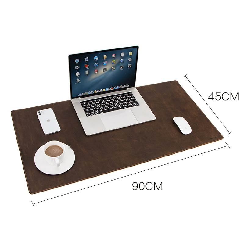 Extra large non-slip desktop computer desk leather pad 4