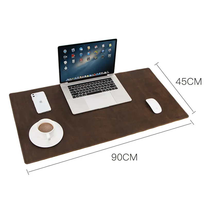 Extra large non-slip desktop computer desk leather
