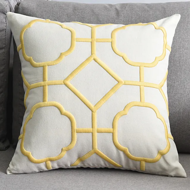 Cotton and linen geometric embroidered sofa pillowcase 8Style - Shop at LoveMi