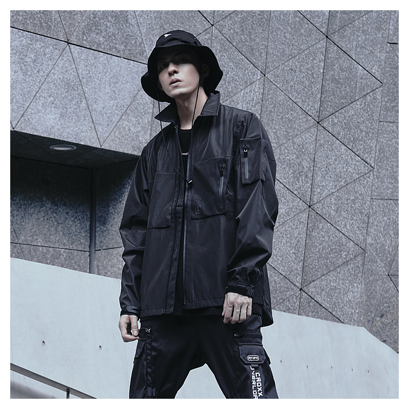 Spring and autumn thin trendy brand tooling functional wind jacket
