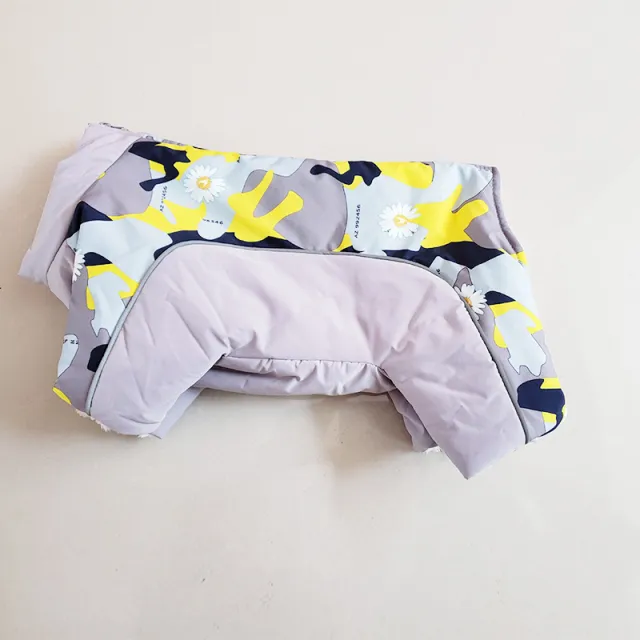 Dog clothes autumn winter cotton padded clothes Yellow Man - Shop at LoveMi