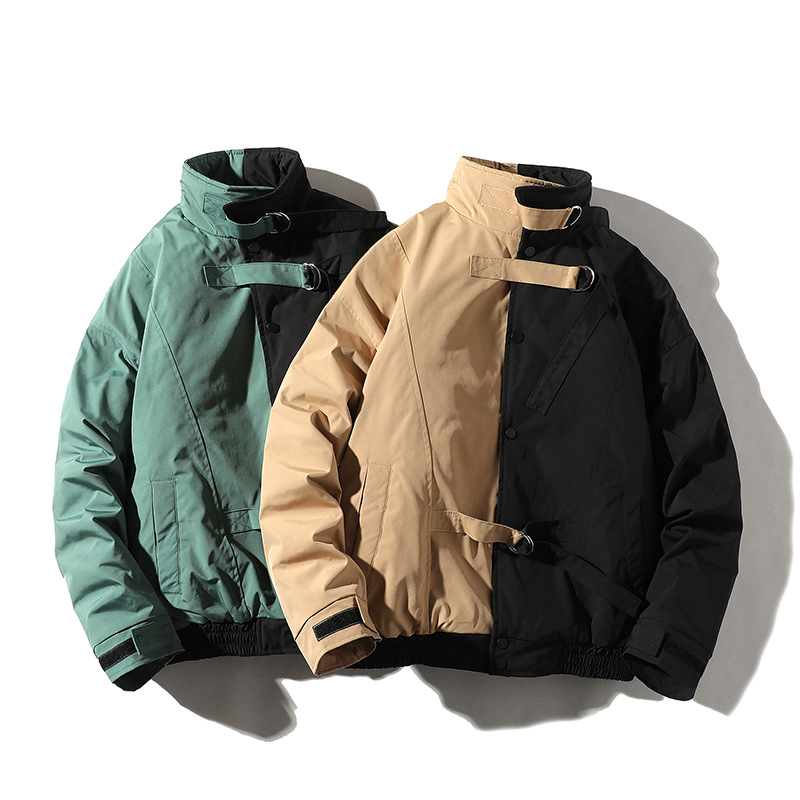 Thick color-blocking work clothes