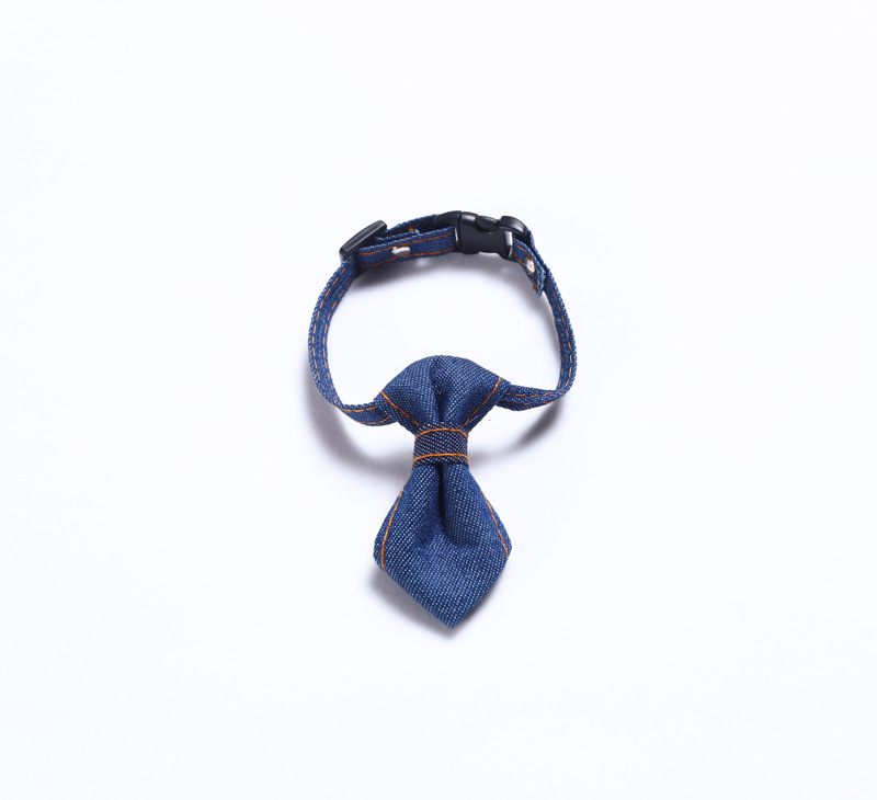 Deep denim tie