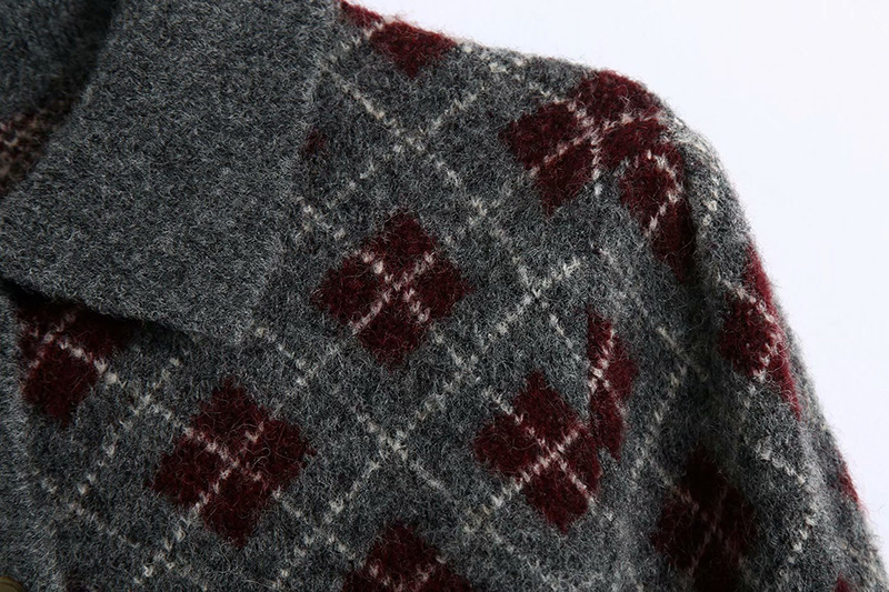 European and American style diamond pattern knit shorts