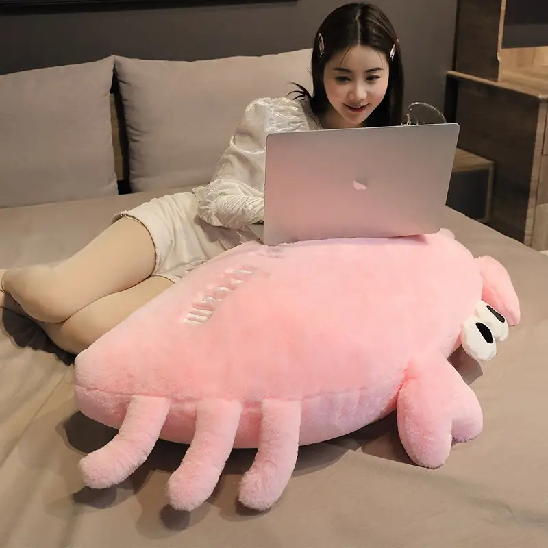 Cute semicircular crab bedside pillow plush toy