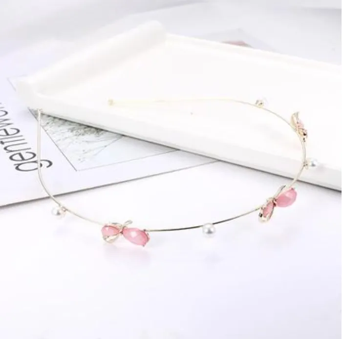 Starfish shell imitation pearl headband female sweet simple headdress net red press hairpin - Bowknot 552