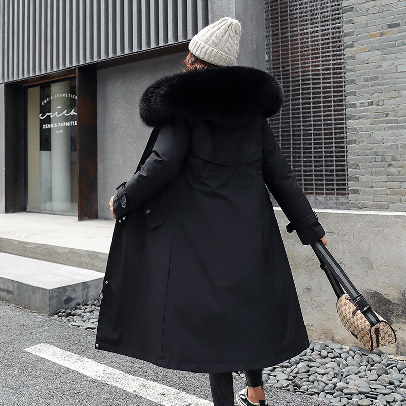 Workwear cotton-padded jacket loose embroidery